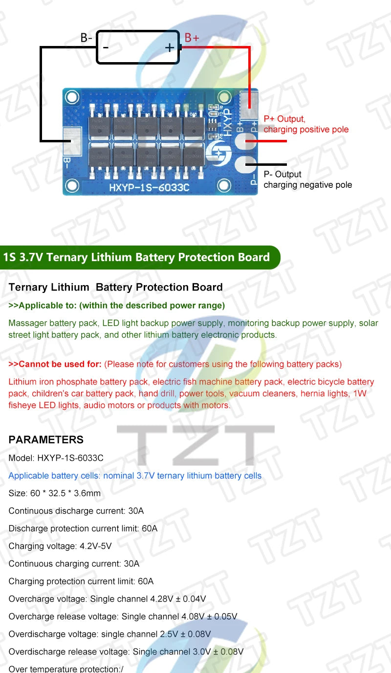 1/3PCS BMS 1S 30A 3.2V LiFePO4 / 3.7V Lithium Battery Protection Board 18650 4.2V Charging Voltage/Short Circuit