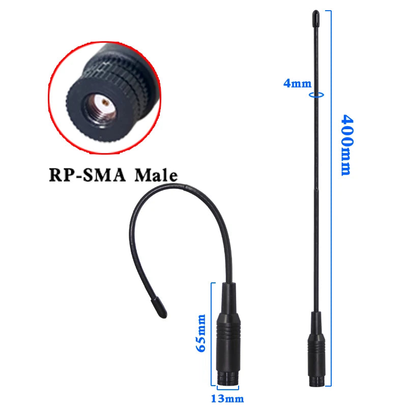 Rp-SMA Male 2.4G Antenna 2400-2500MHz High Gain Soft Antenna External WIFI Router Bluetooth Wireless Network Card Module Antenn
