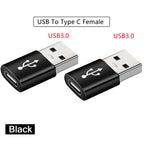 1/2PC Type C To USB 3.0 OTG Adapter USB C Male To USB Female Converter For Laptop Macbook Samsung Xiaomi USB C OTG Connector