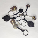GX12 GX16 GX20 Aviation Circular Plug Socket Waterproof Dust Cable Connector Metal Leather Chain Protective Sleeve Cap