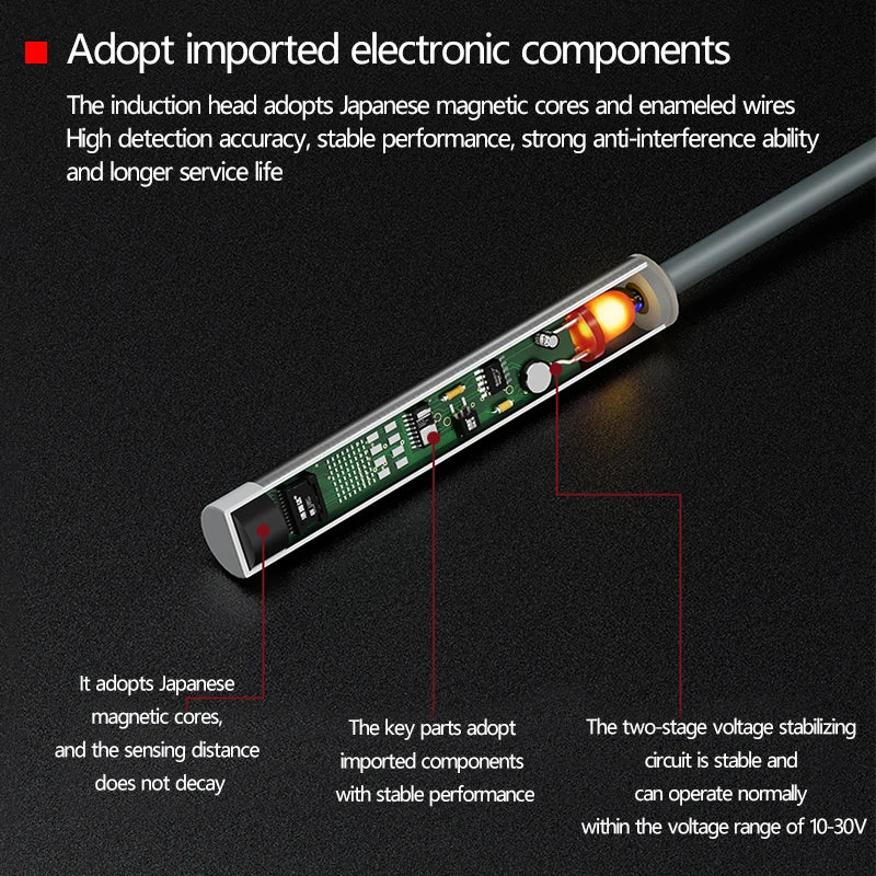 6.5 Capacitive proximity switch, material level, liquid level, material sensor, non-metallic sensor switch, water glass, wood