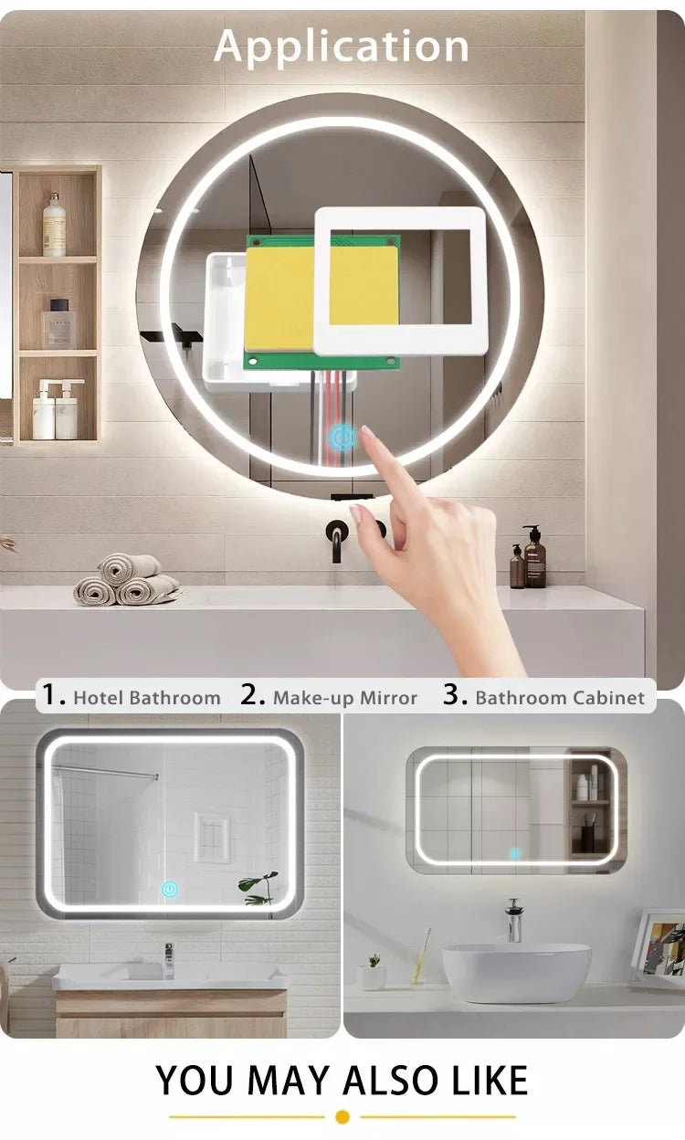 Bathroom LED Dimmer 12V Touch Sensor 60W Capacitive Touch Sensor Switch 5A Touch Dimmer for Mirror Light