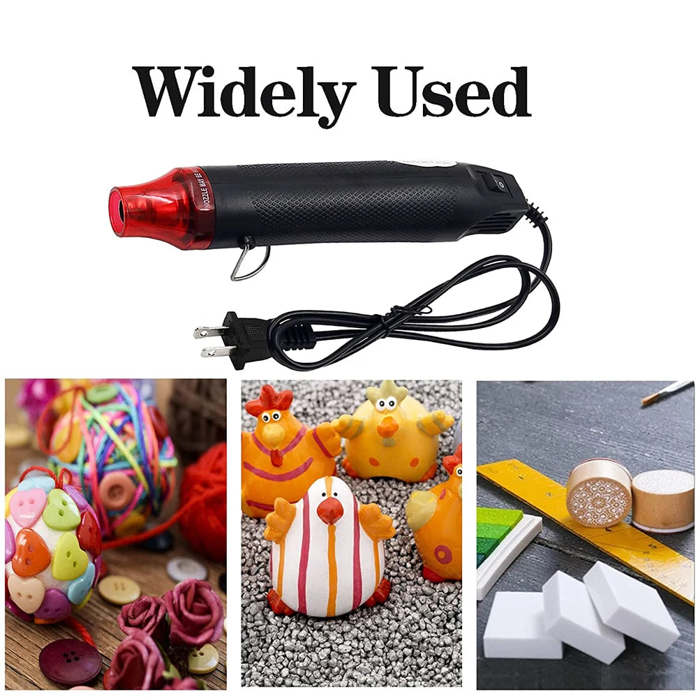 220V DIY Heat Gun Electric Power Tool Hot Air Gun 300W Temperature Gun with Supporting Seat Shrink Plastic DIY Craft Tool