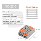 Quick Press Type Electrical Wire Connector Push-in Lever 2-12 Pin Compact Wiring Terminal Universal Splitter Cable Connectors