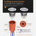LANBOO 16mm High Current 16A High-Power Metal Push Button Switch 12V110V 24V 220V LED Light Latching