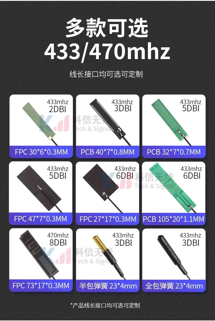 2Pcs/lot 433MHZ/470MHZ/868MHZ/915MHz Built-In PCB Board Antenna Lora Bd+GPS Module High Gain Fpc Antenna
