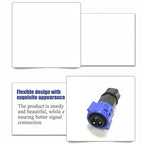 IP67 M25 50A 500V Waterproof Connector 2 3 4 Pin Self Locking E-bike Charging Power Aviation Panel Socket Electrical Cable Plug