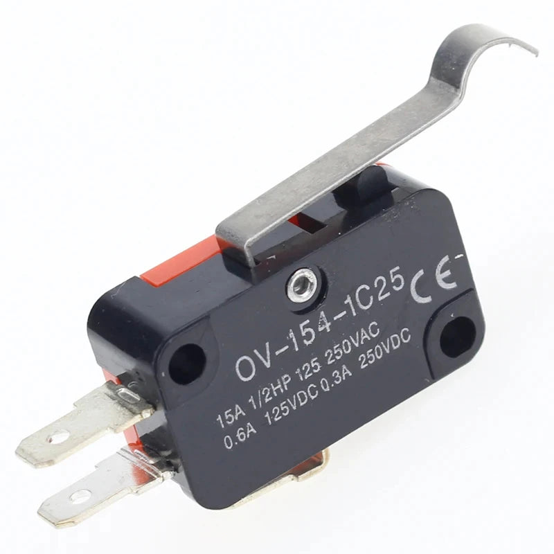 5/10pcs Large Micro Switch V-15-1C25/V-154-1C25/V-155-1C25, Silver Point, Contact Switch, Copper Point Tact Switch 15A 250V