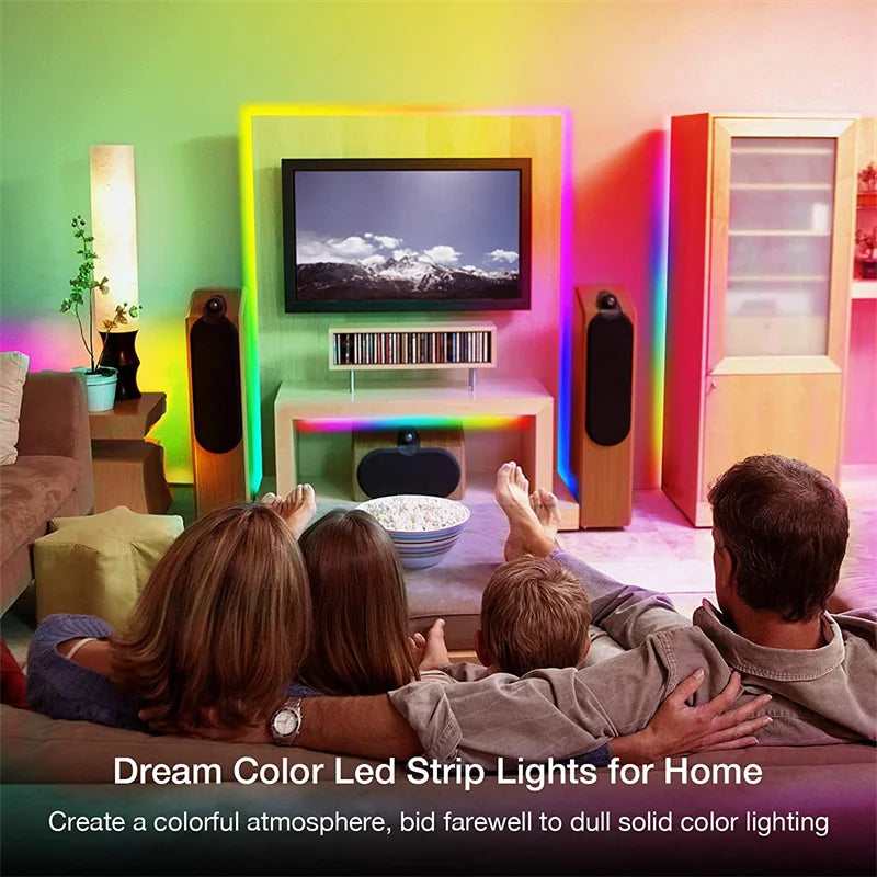 65.5ft/20m TUYA WS2811 TUYA DreamColor LED Strip Lights RGBIC Smartlife 60LEDs/M Flexible Tape Work with Alexa Google Assistant