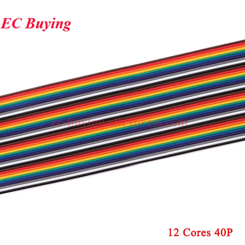 1M-5Meter 10P 14P 16P 20P 26P 34P 40P 50P 1.27mm Pitch Color Flat Ribbon Cable Rainbow DuPont Colorful Wire For IDC FC Connector