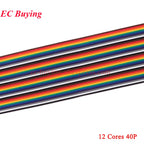 1M-5Meter 10P 14P 16P 20P 26P 34P 40P 50P 1.27mm Pitch Color Flat Ribbon Cable Rainbow DuPont Colorful Wire For IDC FC Connector