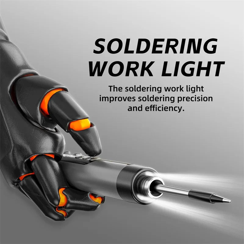 Smart USB Soldering Iron Kit Digital Display Type-C Interface Electric LED Soldering Iron Adjustable Temperature Welding Tool