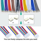 Keszoox Molex MX2.54 2.54mm KK5264 Connector Kit 2-6Pin 22AWG Cable for MX 5264 Molex KK 254 Series Connection