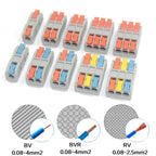 10/50pcs Wire Connector Spliceable Hard Wire Direct Insertion Multi Input And Multi Output Fast Wiring Terminal Block