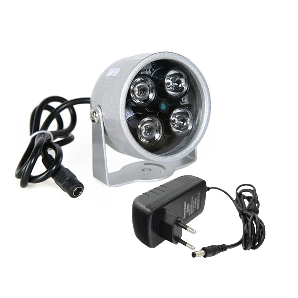 2023 4 Array LEDs IR Illuminator Light 850nm Infrared Waterproof Night Vision CCTV Fill Light DC 12V For CCTV Security Camera
