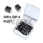 50PCS PC817 PC817C Optocoupler FL817C PS817C DIP4 DIP Opto Coupler New and Original Optical Isolation IC Chip 817C EL817 5v