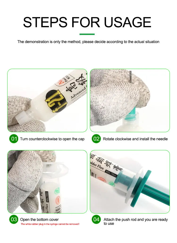 RELIFE F-21 10CC Lead-free and Halogen-free Tin Soldering Paste For PCB Rework Welding Flux Syringe Type Emulsified Solder