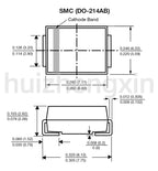10PCS 1.5SMC75A 82 91 100 110 120 130 150 160 170 180 200 220 250 300 350 400 440 480 510 540A Unidirectional TVS diode