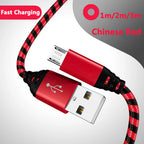 Nylon Braided Wire Charger Cable Micro USB Cable Date Sync 2A Fast Charging For Samsung A3/A5/A7A Huawei Android Mobile Phone