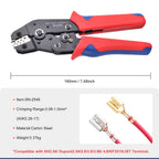 SN-2549 Ratcheting Crimper Tool for Dupont/PH2.0/XH2.54/VH3.96 Terminals, Wire Crimping Pliers Electrical Connector Clamp
