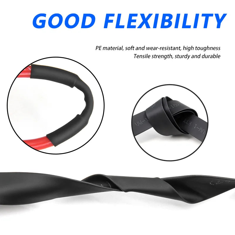 1/2/5M Black 2:1 Heat Shrink Tube Diameter 0.6mm~120mm Wire Repair Protector Polyolefin Insulated Shrinkable Cable SleeveTubing