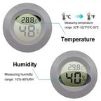 Mini Hygrometer Thermometer Fahrenheit or Celsius Meter Digital LCD Monitor Indoor Room Round Humidity Temperature Gauge