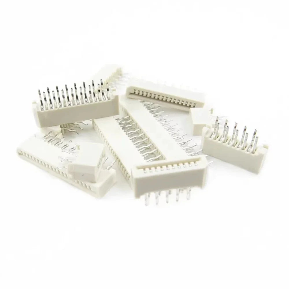 10pcs FPC FFC 1mm 1.0mm 4 5 6 7 8 9 10 11 12 13 14 15 16 17 18 20 22 24 25 26 28 30 Pin Straight Cable Connector for Electronics
