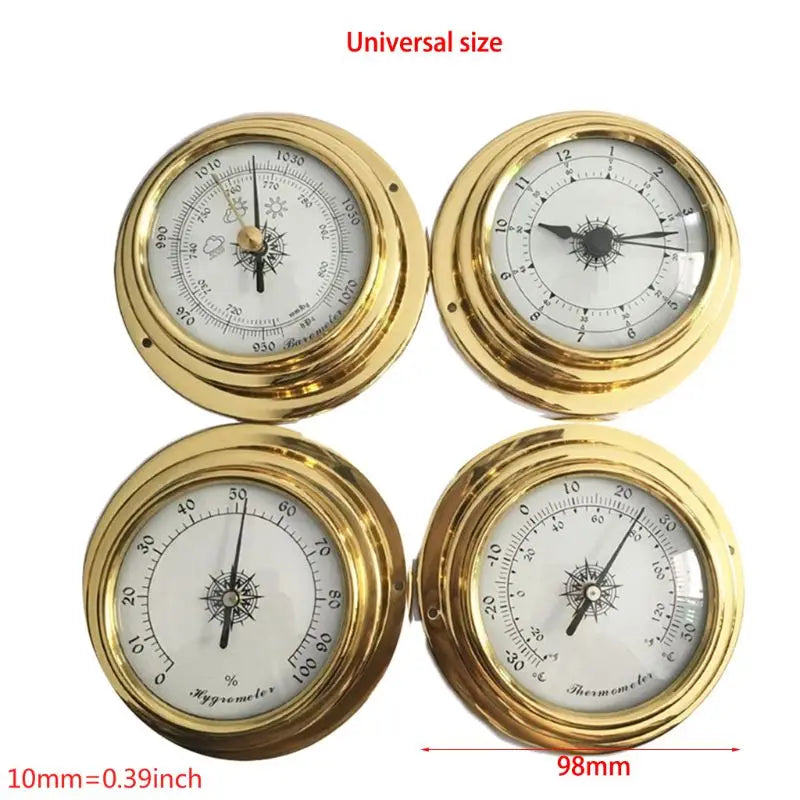4 Inches 4 PCS/set Thermometer Hygrometer Barometer Watches Clock    Marine for WEATHER STATION