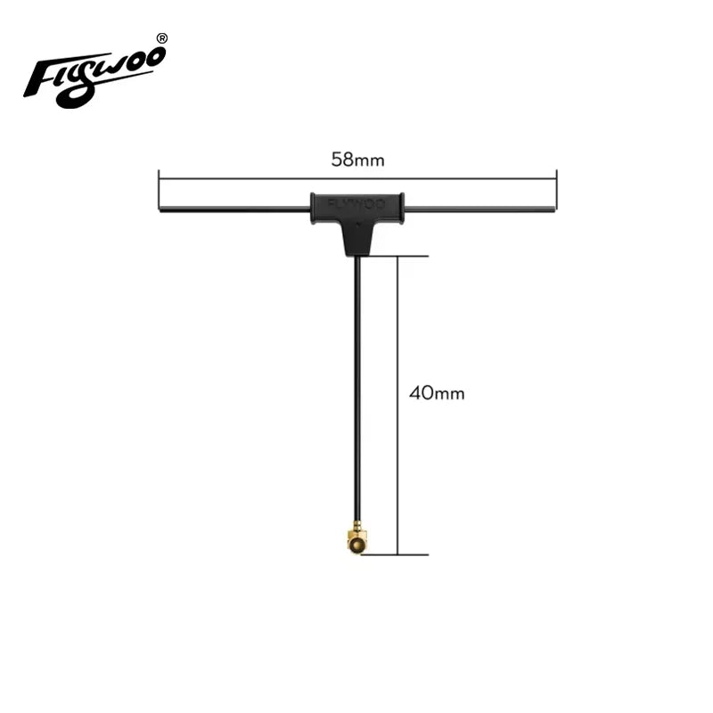 Flywoo ELRS 2.4g Minimortal PCB T Antenna UFL Minimortal T Antenna 40mm/60mm/100mm IPEX/IPX for ExpressLRS RX24T SuperD ELRS