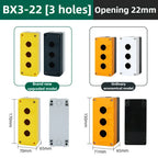 1/2/3/4/5 Hole Button Switch Control Box Button Emergency Stop Dustproof Waterproof IP65 Button Thickened Yellow Gray