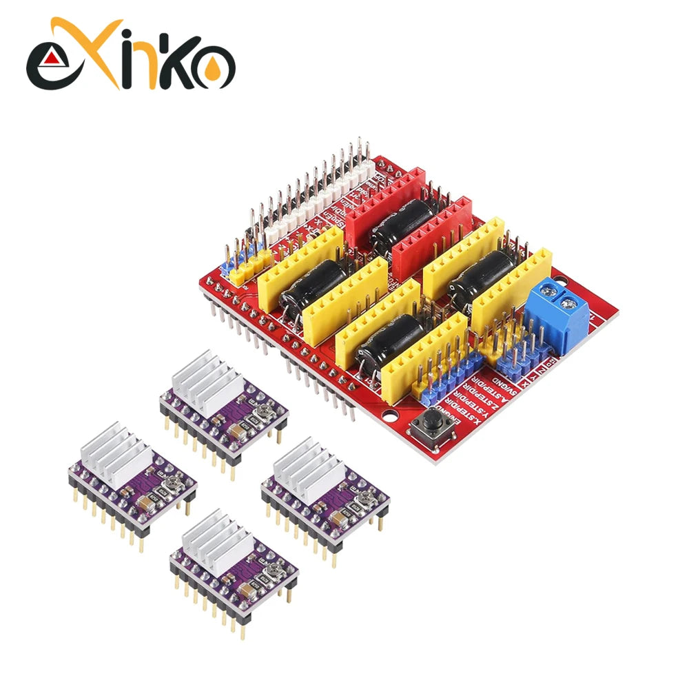 CNC Shield V4 CNC Shield V3 Engraving Machine 3D Printe+ 4pcs DRV8825 Or A4988 Driver Expansion Board For Arduino
