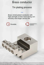 Din Rail Terminal Block UKK 80A/125A/160A/250A/400A Distribution Box One In Several Out Unipolar Junction Box Wire Connector