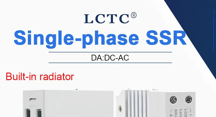 LCTC DIN Rail Mounted Relay SSR Slim Solid State Relay With Heat Sink DC Control AC 10A 25A 40A 50A 60A 80A Industrial Relay