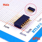 2 5 20 Pcs Spring Loaded 1.27 MM Pitch Pogo Pin Connector 2 5 6 8 10 Position Male Pad PCB Header Single Row Through Holes Probe