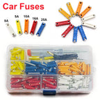 100/200 Pcs Continental Car Fuses Set European Bar Torpedo Fuse Automotive Circuits For Vintage Classic Cars 5/8/10/16/25 AMP