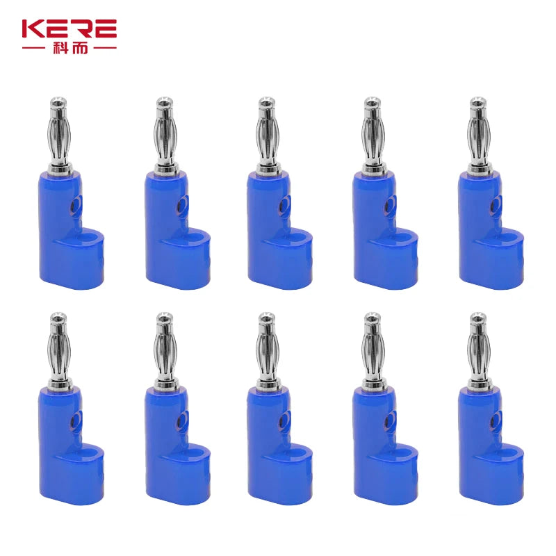 40pcs/4mm Adaptor Electrical Connecting Bending L Shape Banana Jack Plug Socket for Binding Post Test Terminal Connector