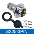 GX25 Plug Cable Connector Flange Fixing 20A 2Pin 3Pin 4Pin 5Pin 6Pin 8Pin 12Pin DF25 Circular Connectors