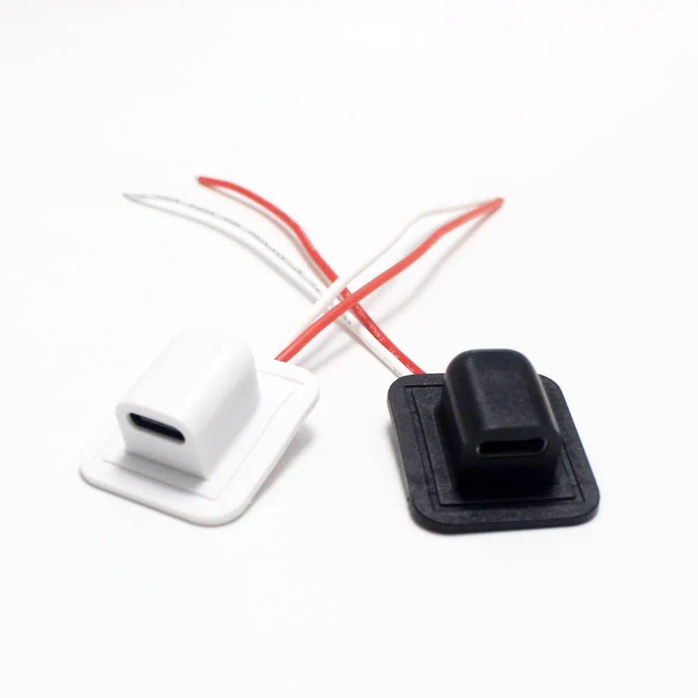 1Pcs 20V 3A USB Type-C Waterproof USB Connector Direct Compression Female Base Female Socket Charging Interface With 24AWG
