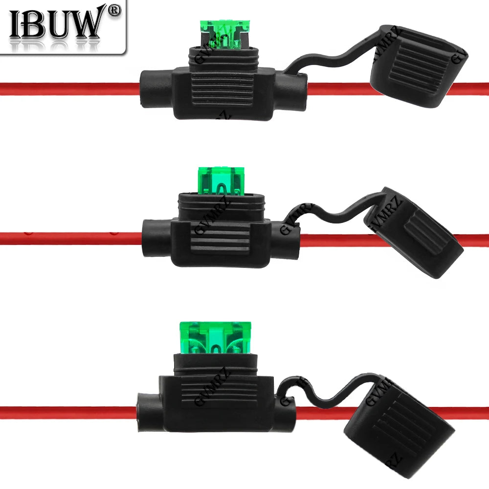 1Set 1A-40A Waterproof 32V Mini/Small/Medium Auto Fuse Holder 18/16/14/12/10AWG With Car Blade Fuse 3A 5A  10A 15A 20A 1A 7.5A