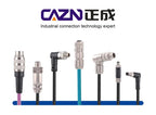 CAZN M8 Angled Male Back Mount Socket 3/4/5/6/8 Core Aviation Plug IP67/68 Waterproof Welding PCB Connector