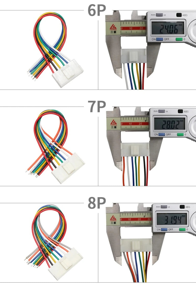 2/5PCS VH 3.96mm VH3.96 Female Housing Plug Connector Wire Cable 2 3 4 5 6 7 8 9 10 11 12Pin 22AWG Wire Length 100/200/300mm