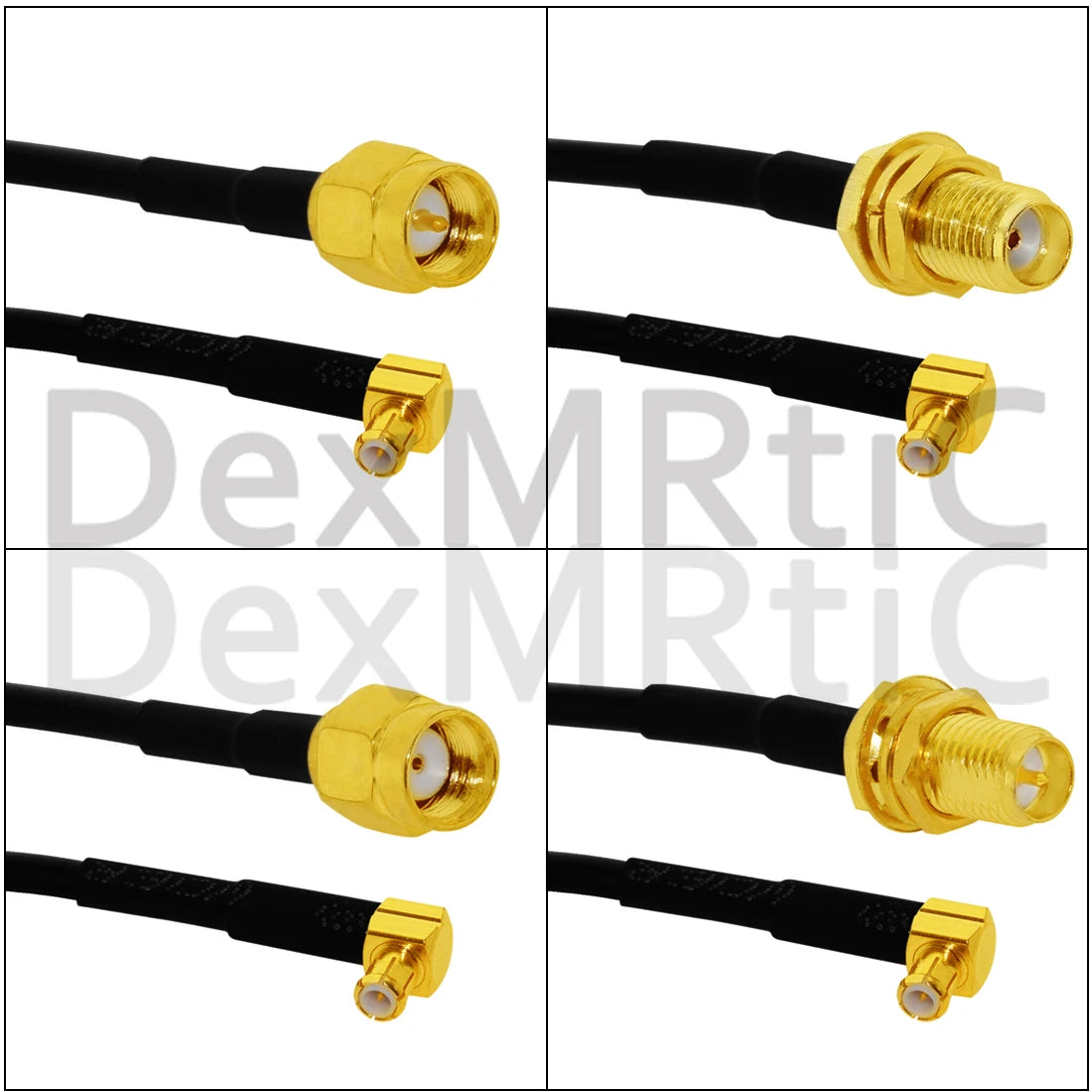 New SMA Male Female Jack  Nut  /RP SMA Switch MCX/MMCX  Male Plug Right Angle Pigtail Cable RG174 Wireless Modem Extension