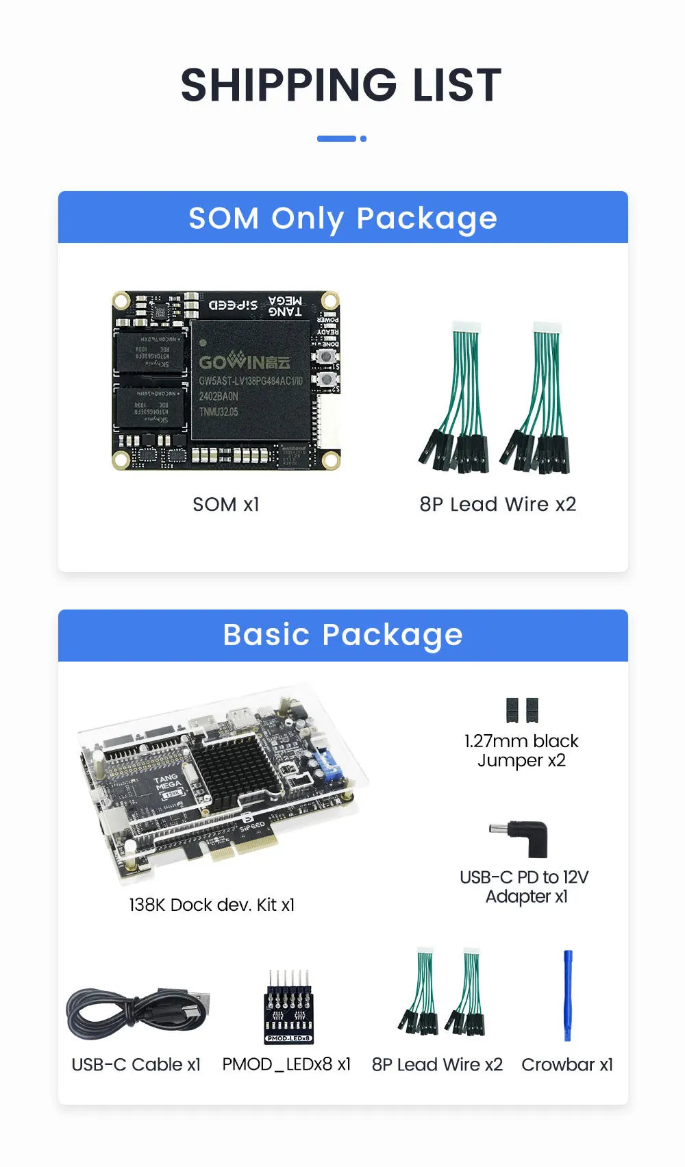Sipeed Tang Mega 138K Dock GOWIN GW5AST RISCV FPGA Development Board