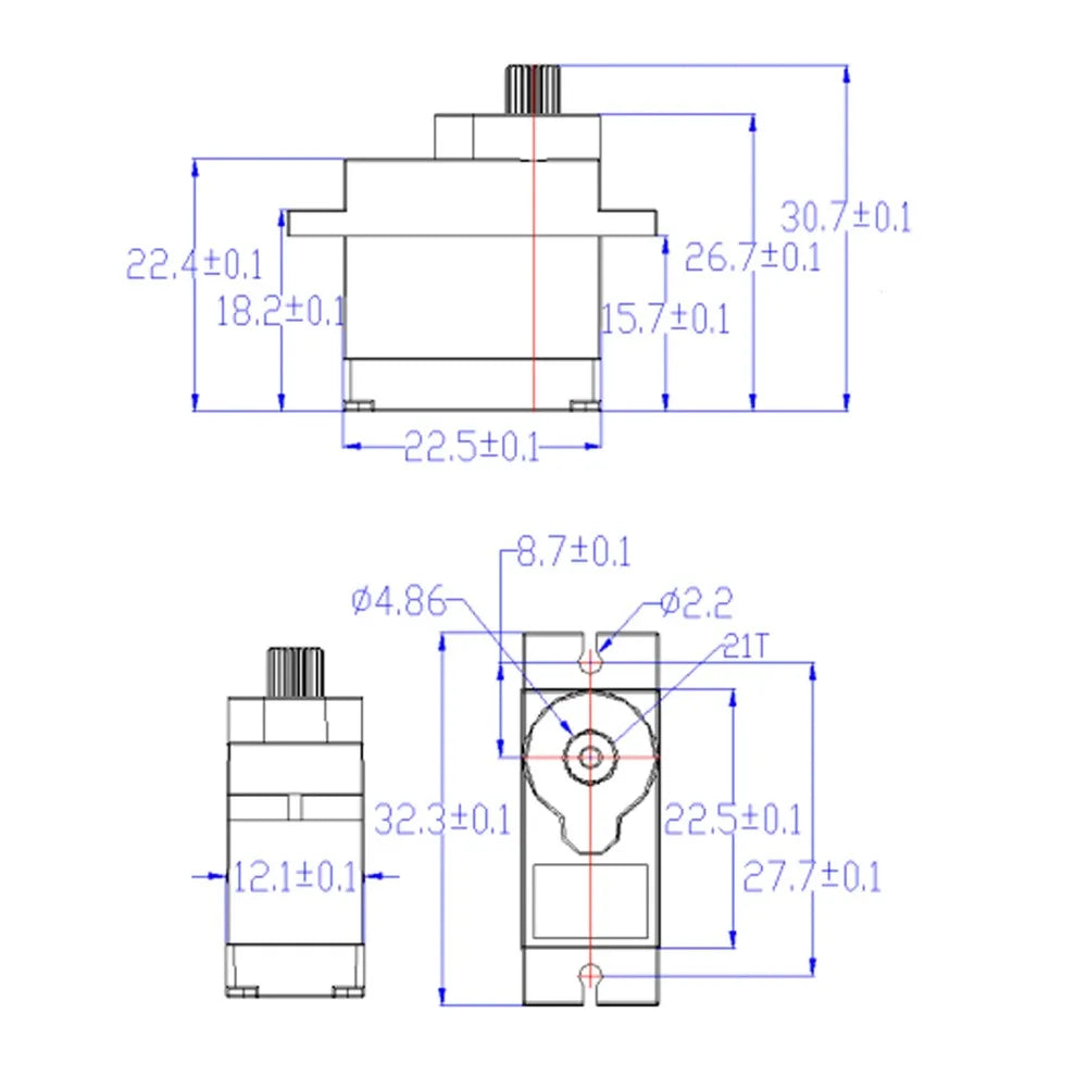 1/2/4/10PCS Feetech FS90MG 2.2KG 9g Digital Servo Metal Gear Micro Servo Motor 4.8-6V 180 Degree for 450 Helicopter Robot RC Car