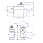 1/2/4/10PCS Feetech FS90MG 2.2KG 9g Digital Servo Metal Gear Micro Servo Motor 4.8-6V 180 Degree for 450 Helicopter Robot RC Car