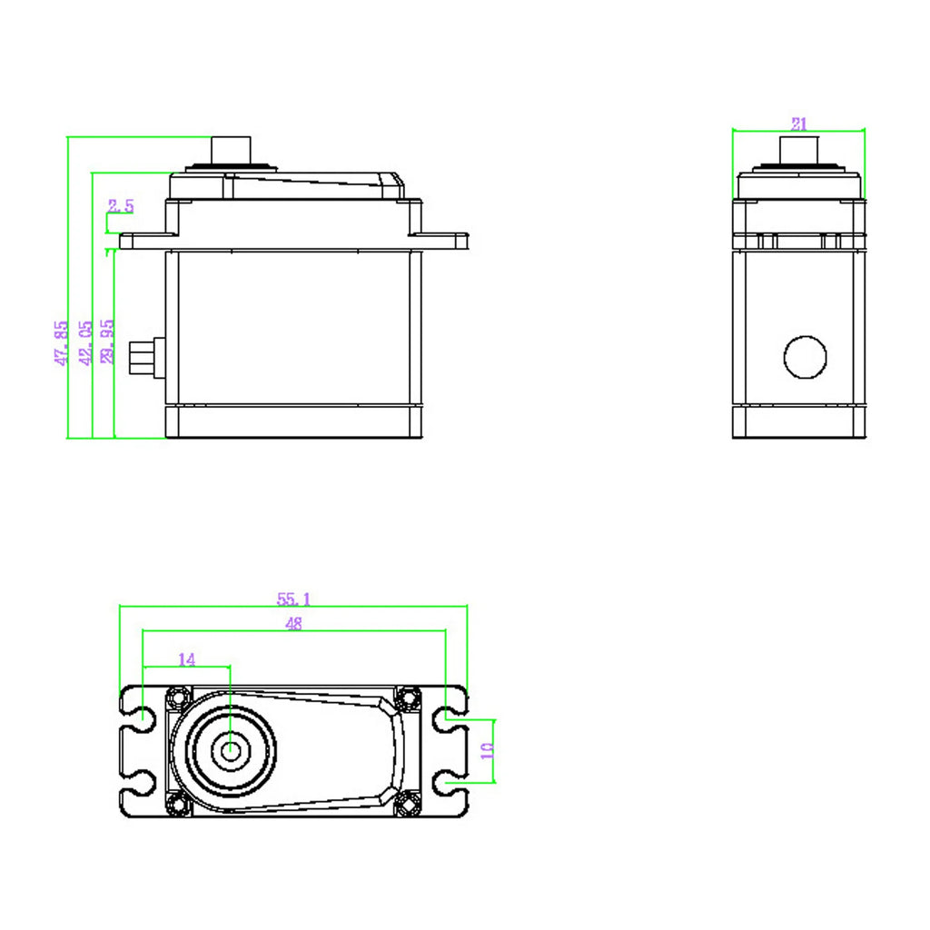 80KG Digital Servo All Metal IP67 Waterproof 5.0-8.4V Brushless Motor Steel Gear RC Model Car Industrial Grade Servo