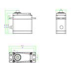 80KG Digital Servo All Metal IP67 Waterproof 5.0-8.4V Brushless Motor Steel Gear RC Model Car Industrial Grade Servo
