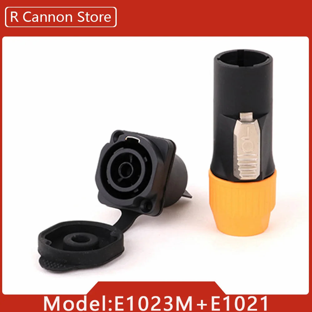 10pcs New 3Pins Waterproof Locking Male Cable Plug Female Chassis NAC3MPX or NAC3MX-W + NAC3FPX + Powercon Connector NAC3FX-W