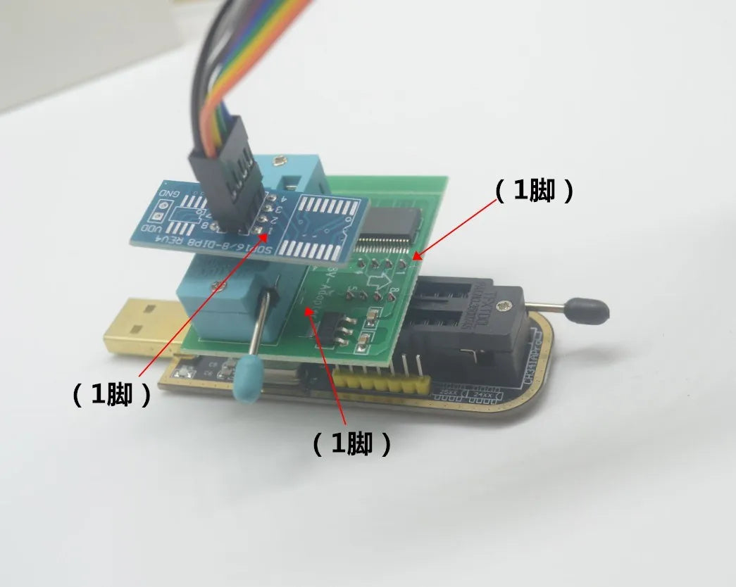 1PCS  CH341A CH341B 24 25 Series EEPROM Flash BIOS USB Programmer Module SOIC8 SOP8 Test Clip For EEPROM 93CXX / 25CXX / 24CXX