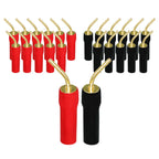Musical Sound 2/4/12/24 PCS Banana Plug Connectors Gold Plated HIFI Audio 4mm Dual Screws Speaker Cable Banana Plug Connectors
